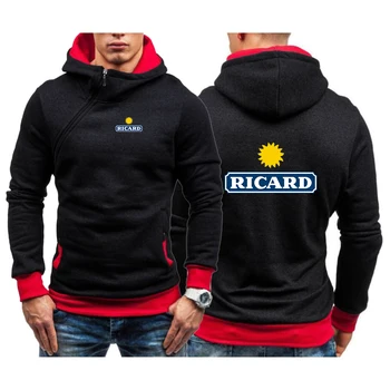 2023 Новые мужские хлопковые толстовки RICARD с принтом в стиле хип-хоп, удобные толстовки, высококачественная повседневная куртка на молнии, пальто
