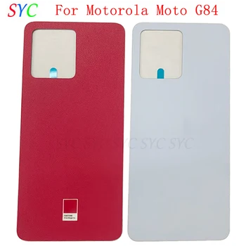 Задняя дверь, крышка батарейного отсека, корпус, чехол для Motorola Moto G84, задняя крышка с логотипом, запасные части