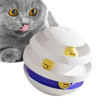 3 Уровня Треков Cat Toy Tower, Интерактивных игрушек для домашних животных, обучающих игрушек-развлечений для кошек, аксессуаров для кошек, предметов для домашних животных