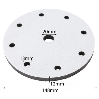 Интерфейс диска с крючком и петлей Шлифовальный диск с мягкой накладкой 150 мм 1шт 6 дюймов 9 отверстий Буферная губка для полировки поверхности