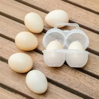 Пластиковый Контейнер для хранения яиц с 2 сетками, Портативный Держатель для яиц для кемпинга на открытом воздухе, коробка для яиц для пикника, Футляр для хранения кухонного холодильника
