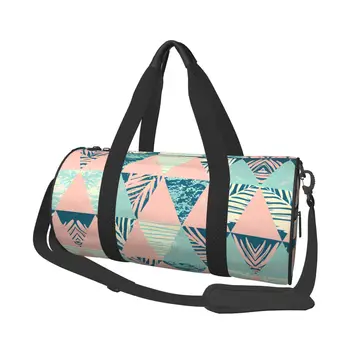 Спортивные сумки с тропическими листьями, Гавайская мода, спортивная сумка большой емкости, мужская и женская сумка выходного дня, винтажная сумка для фитнеса