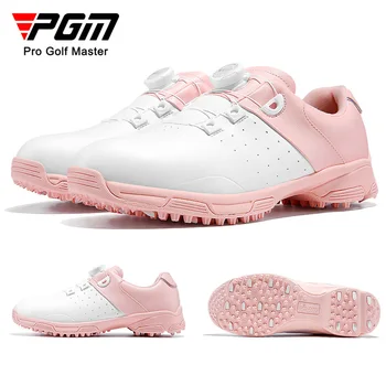 Женские туфли для гольфа PGM, водонепроницаемые, противоскользящие, женские легкие, мягкие дышащие кроссовки, женская спортивная обувь с ремешком на ручке XZ298