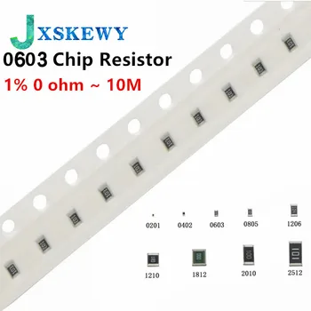 100шт 0603 1% SMD 1/10 Вт чип-резистор резисторы 0 ом ~ 10 М 0R 1K 4,7K 4K7 10K 100K 1 10 100 220 ом 0R 1R 10R 100R 220R 330R