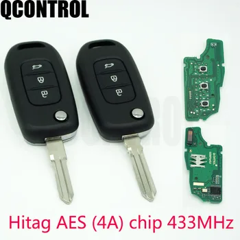 QCONTROL 3 Кнопки 433 МГц Откидной Дистанционный Ключ для Renault Megane 4 Captur Kadjar Symbol с чипом Hitag AES 4A