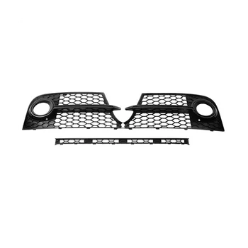Черный глянец Левый + правый передний бампер Противотуманные фары Решетки противотуманных фар для TTS 2011-2014