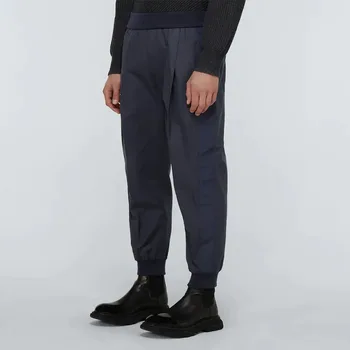 Мужские свободные прямые леггинсы большого размера, молодежный новый модный тренд, персонализированные хлопковые эластичные повседневные брюки с высокой талией