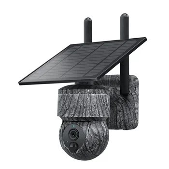 5-Мегапиксельная солнечная PTZ-камера 4G SIM, уличные беспроводные IP-камеры WIFI с солнечной панелью, двухсторонняя аудиокамера видеонаблюдения (B)