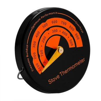 Магнитный термометр для плиты, измеритель температуры дровяной горелки, аксессуар для камина, 1 шт, черный