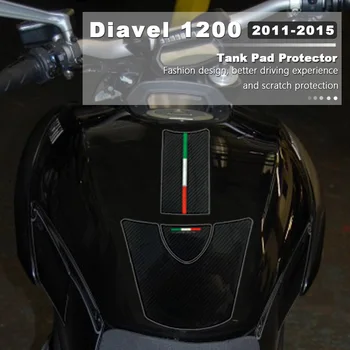 Защитная накладка на бак из углеродного волокна, водонепроницаемая накладка на бак для Ducati Diavel 1200 2011 2012 2013 2014 2015 Аксессуары для наклеек на мотоцикл