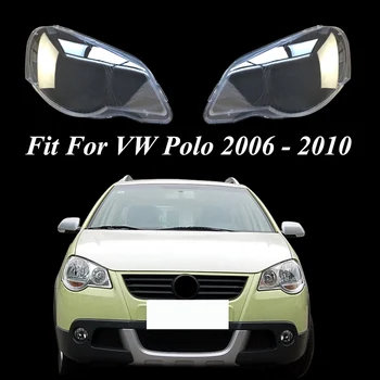 Деталь автомобиля Прозрачная крышка фары абажур объектива Подходит для замены VW Polo 2006 2007 2008 2009 2010 Автоаксессуаров