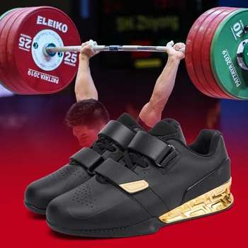 Профессиональная мужская высококачественная обувь для тяжелой атлетики, кроссовки для занятий фитнесом в помещении, нескользящая обувь для тяжелой атлетики на корточках R2318