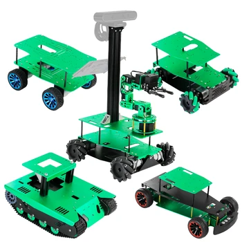 Шасси Автомобиля Робота ROS из алюминиевого Сплава Starter Kit Sciences Educational Model с Двигателем постоянного тока 12V DIY STEM Program Toy Parts