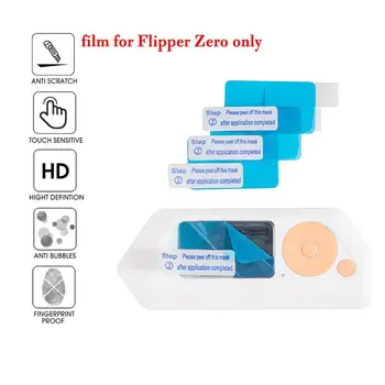 Прозрачный для игровой консоли Flipper Zero, 3шт защитных пленок, устойчивых к отпечаткам пальцев, Протектор экрана, игровые принадлежности для подарков