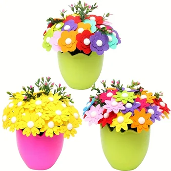 1 комплект, праздничный подарок, Букет цветов для домашнего наряда, Набор материалов для поделок, Обучающая игрушка-букет для рук, Жемчужный цветок
