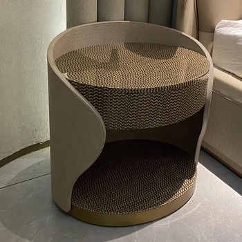 Современный дизайн, тумбочка в скандинавском простом стиле, прикроватная тумбочка из круглого дерева для спальни