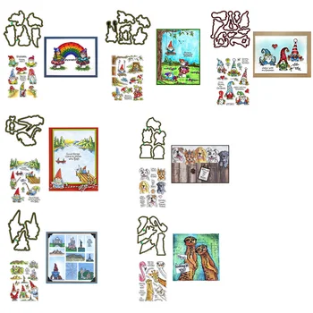 Путешествия Гнома, животные, жираф, фламинго, 2020, Новый набор штампов для скрапбукинга, изготовления открыток, 25