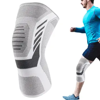 Поддержка колена для мужчин Дышащие компрессионные рукава Регулируемая защита колена от защемления Мягкая повязка для баскетбольного волейбольного сустава