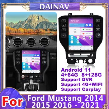 12,1-дюймовое автомобильное автомагнитоло Android 11 для Ford Mustang 2014-2021 гг. Автомобильный радиоприемник с вертикальным экраном, GPS-навигация, Мультимедийный DVD-плеер