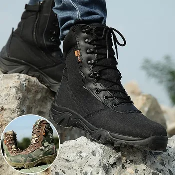 Уличная альпинистская износостойкая нейлоновая камуфляжная военная обувь, мужская охотничья походная тренировочная Походная нескользящая тактическая боевая обувь в пустыне