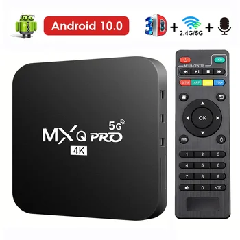 2023 Новый Smart TV Box MXQ-PRO 4K HD Android 10.0 Smart TV Box 2.4/5G Двойной WIFI 3D-медиаплеер для домашнего кинотеатра ТВ-приставка