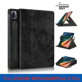 Вращающийся на 360 градусов Чехол Для Xiaomi Pad 5 Pro Case Smart Wake-Sleep Pencil Pocket Funda Для Xiaomi MiPad Mi Pad 5 Pro 2021 11