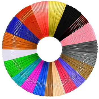 Нить для 3D-ручки PLA Заправляется 20 цветами, 16 Футов на цвет, всего 320 футов 1,75 мм Премиум-нить для 3D-печати Поставляется с ручкой
