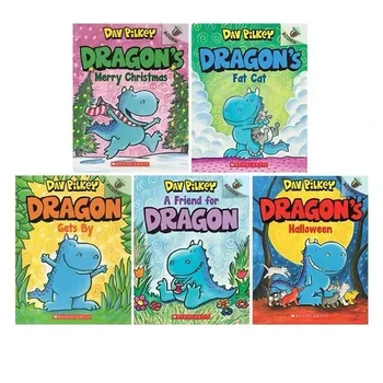 5 Книг/набор Dragon Tales Детская английская книжка с картинками 