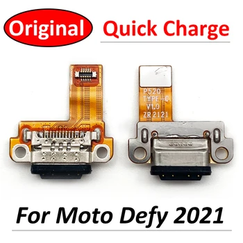 100% Оригинал для Motorola Moto Defy 2021, USB-порт, зарядное устройство, док-станция, разъем, плата для зарядки, гибкий кабель, микрофон, плата для микрофона