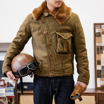 Высококачественная хлопковая куртка большого размера FW-0004, повседневное стильное пальто с шерстяным воротником и подкладкой
