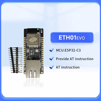 ETH01-EVO ESP32-C3 Модуль платы разработки WiFi, совместимый с Bluetooth, Ethernet, Шлюз 