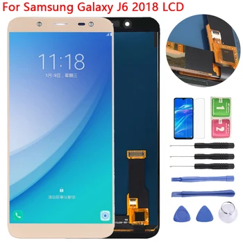 ЖК-дисплей J6 Качества AAA Для Samsung J6 2018 LCD J600 SM-J600F J600FN J600F/DS ЖК-Дисплей С Сенсорным Экраном Digitizer В сборе Для Ремонта