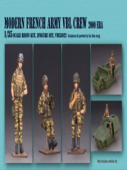 1/35 Игрушечный солдат экипажа современной французской армии, миниатюрная модель из смолы, комплект в разобранном виде, неокрашенный