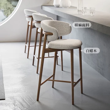 Высокий стул, скандинавская мягкая спинка-мешок, барный стул, современный минималистичный бар, кофейня KTV, высокий табурет для отдыха