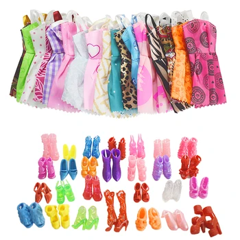 Оригинальные аксессуары для кукол, 5 шт. кукольной одежды и 10 пар разной обуви, Модное праздничное платье принца, подарок для девочек