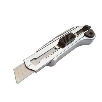 Сверхмощный универсальный нож 18 мм для хранения с 5 лезвиями, защелкивающийся Выдвижной резак для бумажных коробок, фиксирующее лезвие, нескользящее