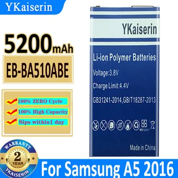 YKaiserin Аккумулятор EB-BA510ABE для Samsung GALAXY A5 2016 Edition A510 SM A510F A5100 EB BA510ABE 5200 мАч Batteria