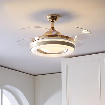 Потолочный вентилятор, невидимый вентилятор, гостиная, столовая, спальня, простые современные скандинавские лампы с электрическим вентилятором, домашние светильники