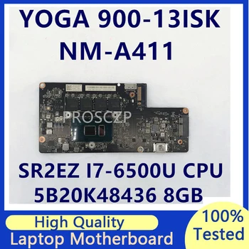 BYG40 NM-A411 Для Lenovo YOGA 900-13ISK С процессором SR2EZ I7-6500U 5B20K48436 8 ГБ Материнская плата ноутбука 100% Полностью протестирована, Работает хорошо