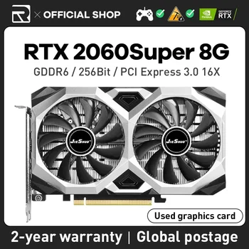 Игровая видеокарта JIESHUO NVIDIA RTX 2060 SUPER 8GB GDDR6 GPU 256-битный RTX2060SUPER 8G Настольный ПК Видео Офис KAS RVN CFX и т. Д