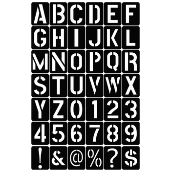 Школьные и развивающие принадлежности Трафареты с буквами и цифрами для раскрашивания полых форм