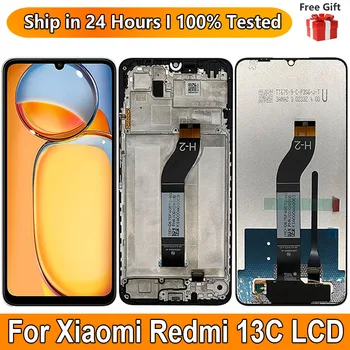 6,74“Новый Для Xiaomi Redmi 13C ЖК-дисплей С Сенсорным Экраном, Цифровой Преобразователь В Сборе, Замена Для Xiaomi Redmi 13C С Рамкой