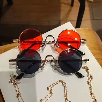Маленькие круглые солнцезащитные очки с защитой от UV400, модные солнцезащитные очки в стиле панк и хиппи, очки для женщин и мужчин