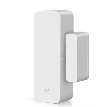 1 ШТ.. Tuya Wifi Дверной Магнитный Умный датчик окна, Дверной детектор, система сигнализации умного дома ABS для Alexa Google Assistant