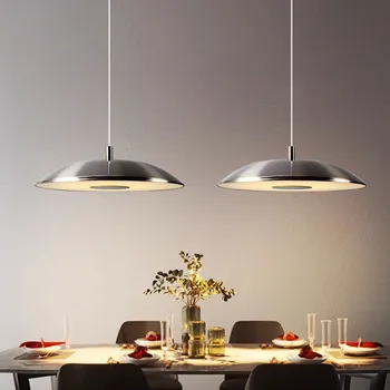 Подвесной светильник в скандинавском стиле, дизайнерская лампа foscarini, хромированный светильник, кофейный кухонный остров, освещение гостиной, столовой