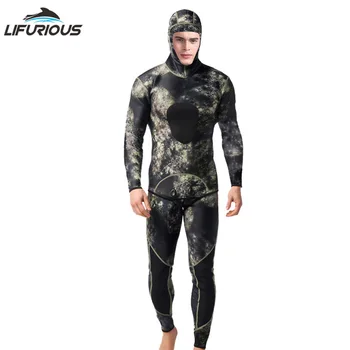 Профессиональные гидрокостюмы для плавания LIFURIOUS, мужской водолазный костюм, Раздельный купальник для подводной охоты, комбинезон для серфинга, снаряжение