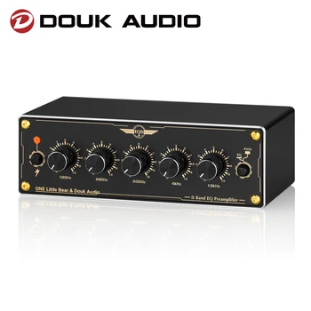 Douk Audio EQ5 Mini 2.0-Канальный 5-Полосный Предусилитель Эквалайзера Аналоговый Эквалайзер Стерео Предварительный усилитель Домашний/Автомобильный Аудиопроцессор