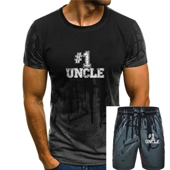 Мужская футболка № 1, подарочные футболки на ДЕНЬ ОТЦА для дяди НОМЕР ОДИН, женская футболка