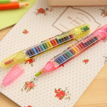 5ШТ Карандашных ручек, 20 цветных заправок/Ручка, Многоразовые карандашные ручки для мальчиков и девочек, рисование, Книжные открытки, поделки