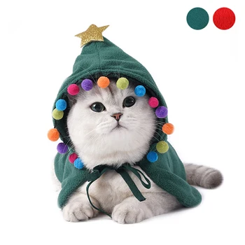 Рождественская одежда для домашних кошек и собак, зимняя теплая одежда для домашних кошек и собак, Накидка Санта-Клауса, плащ для милых собак, костюм для кошек, домашний декор